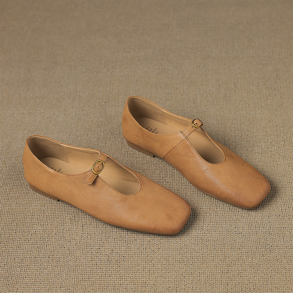 Elspeth | High-Vamp Mary Jane Flats