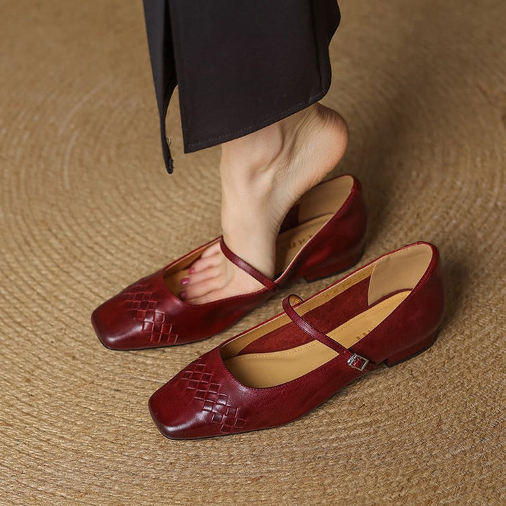 Rosemary | Square-Toe Mary Jane Flats