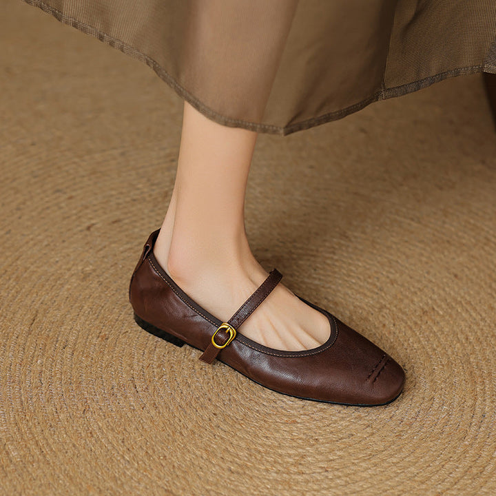 Elaine | Ankle-Strap Flats