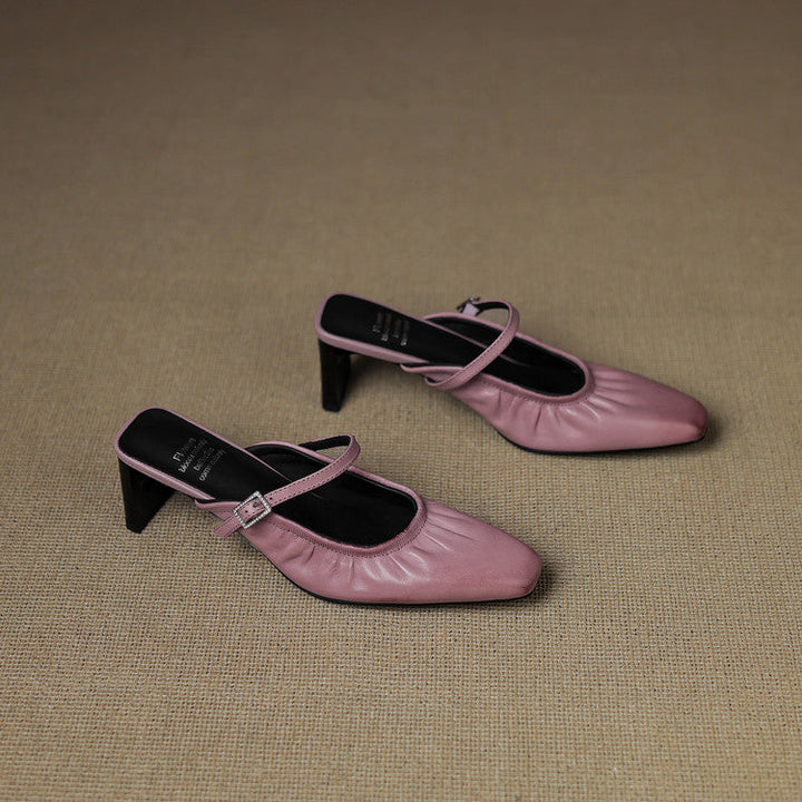 Elsa | Ruched Strap Mules
