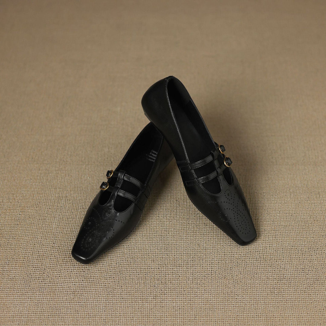 Prudence | Brogued Double-Strap Mary Jane Flats