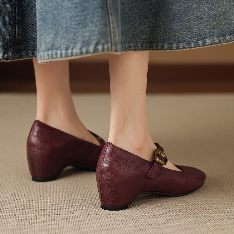 Mabel | Round-Toe Mary Jane Flats