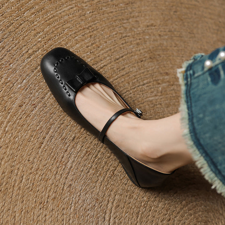 Leva Genuine Leather Flats