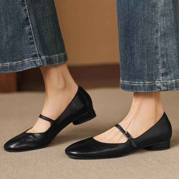 Seren Genuine Leather Flats