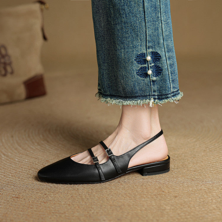 Elira Genuine Leather Flats