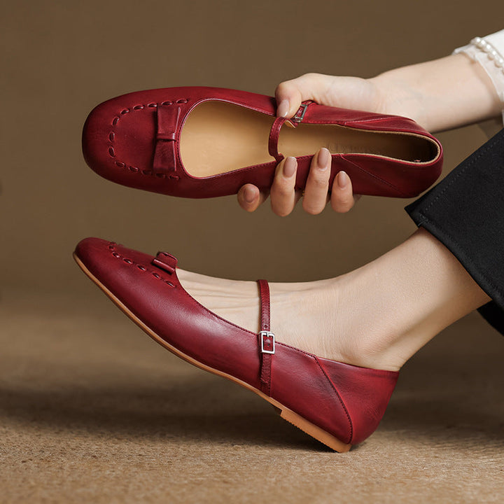 Leva Genuine Leather Flats