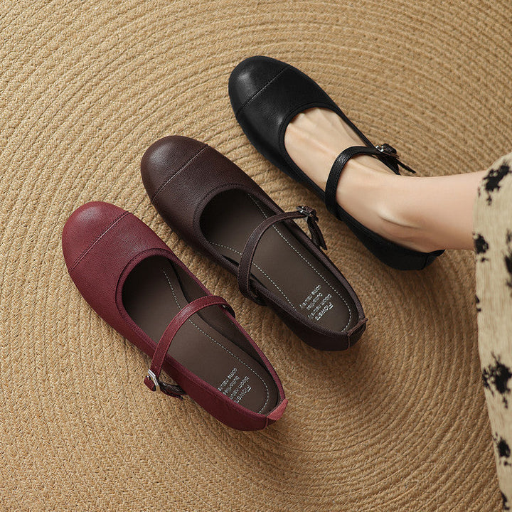 Sela Genuine Leather Flats