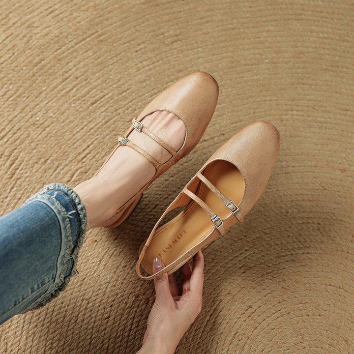 Elira Genuine Leather Flats