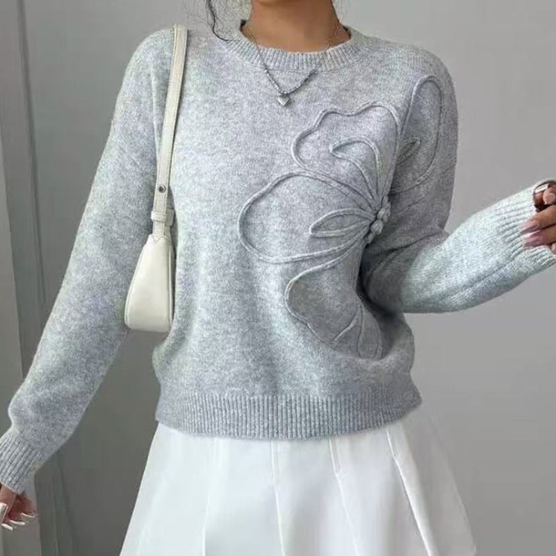 Jocasta | Soft Motif Mock-Neck Sweater