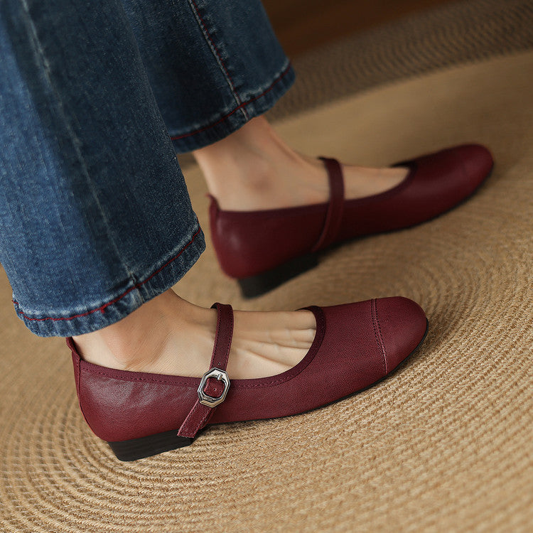 Sela Genuine Leather Flats