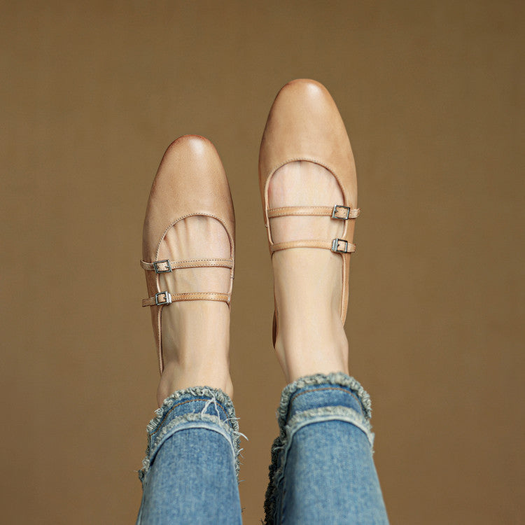 Elira Genuine Leather Flats