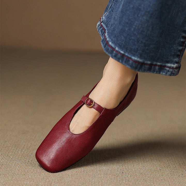Elspeth | High-Vamp Mary Jane Flats