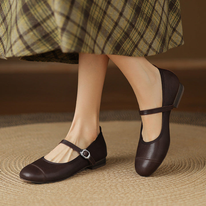 Sela Genuine Leather Flats