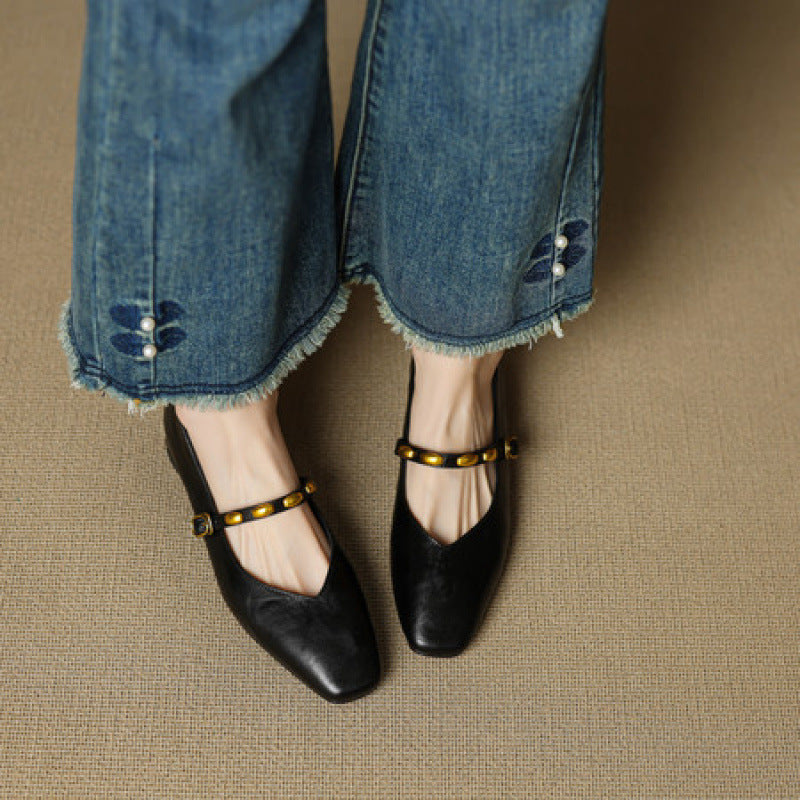 Clemmie | Buckle Mary Jane Flats