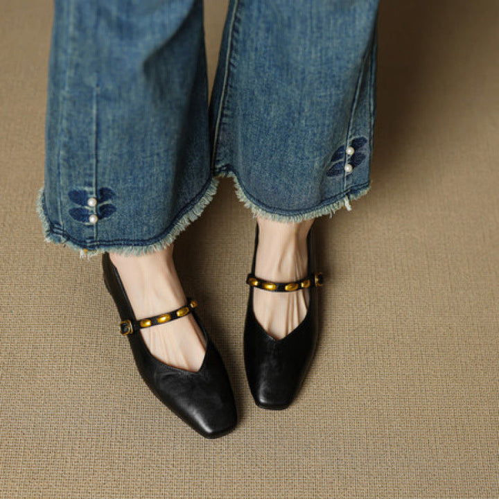 Clemmie | Buckle Mary Jane Flats