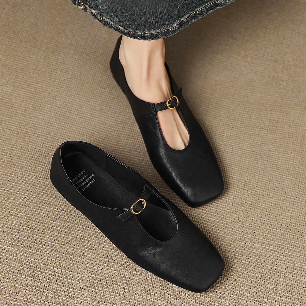 Elspeth | High-Vamp Mary Jane Flats