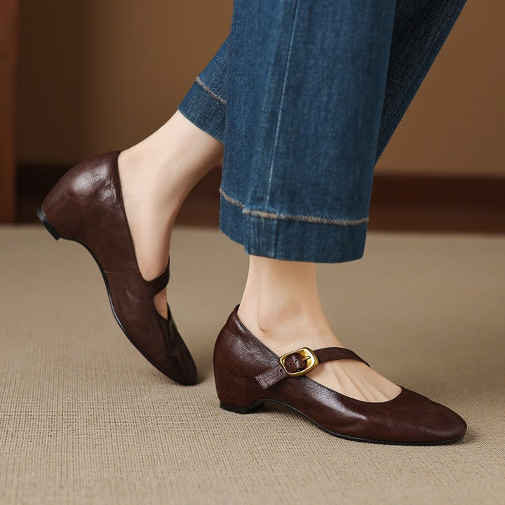Mabel | Round-Toe Mary Jane Flats
