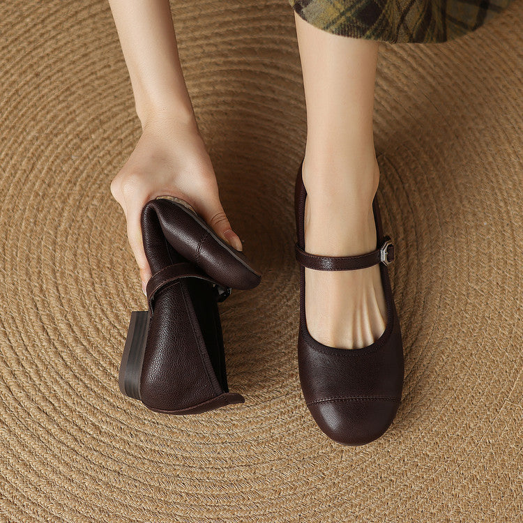 Sela Genuine Leather Flats