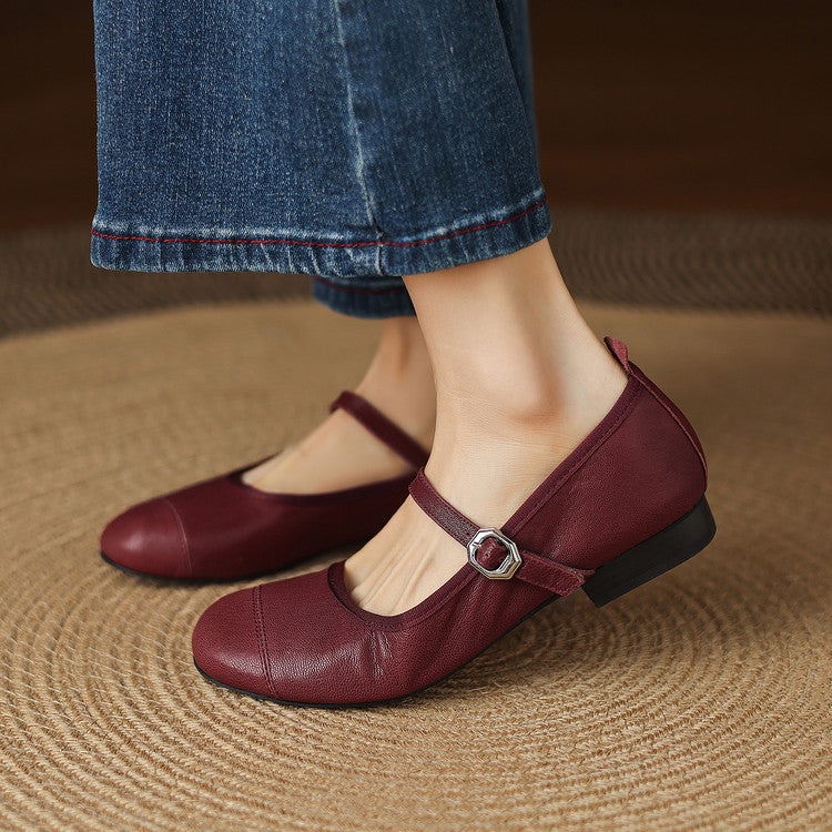 Sela Genuine Leather Flats