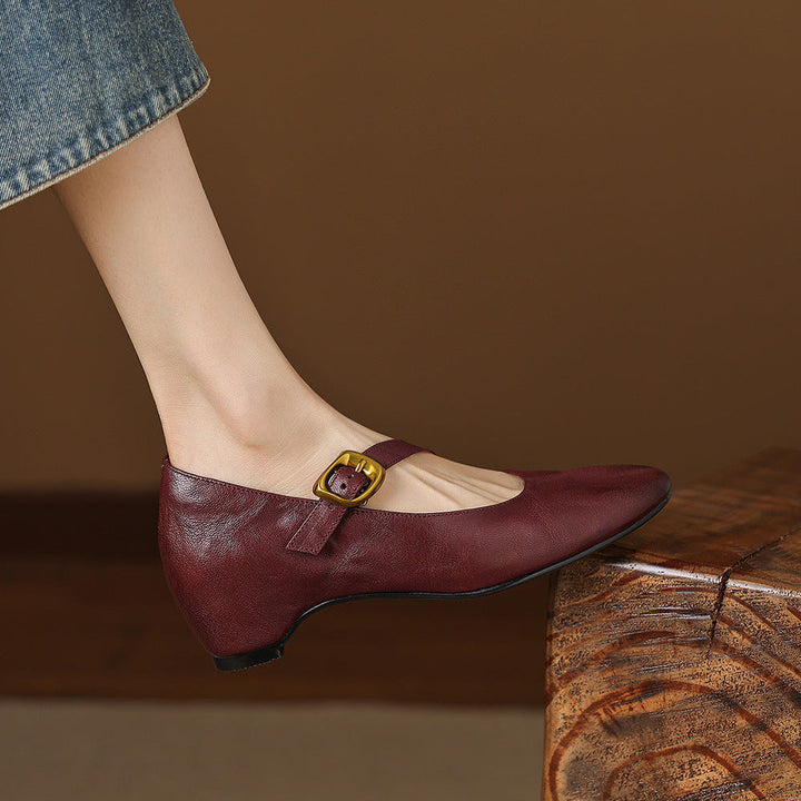 Mabel | Round-Toe Mary Jane Flats