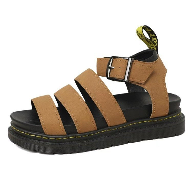 Tough Women's Sandals With Platform Sole And Buckle Closure