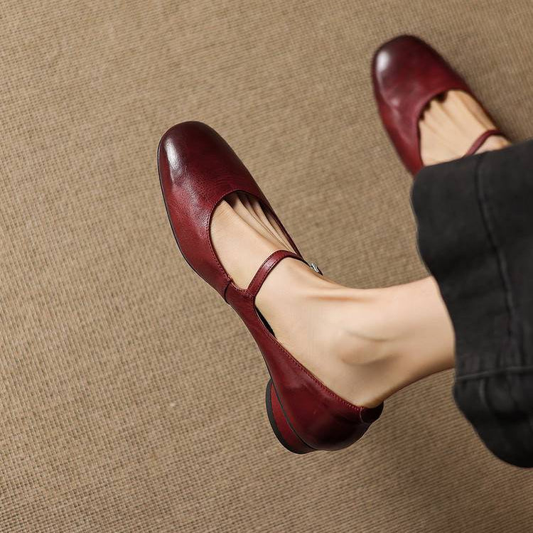 Seren Genuine Leather Flats