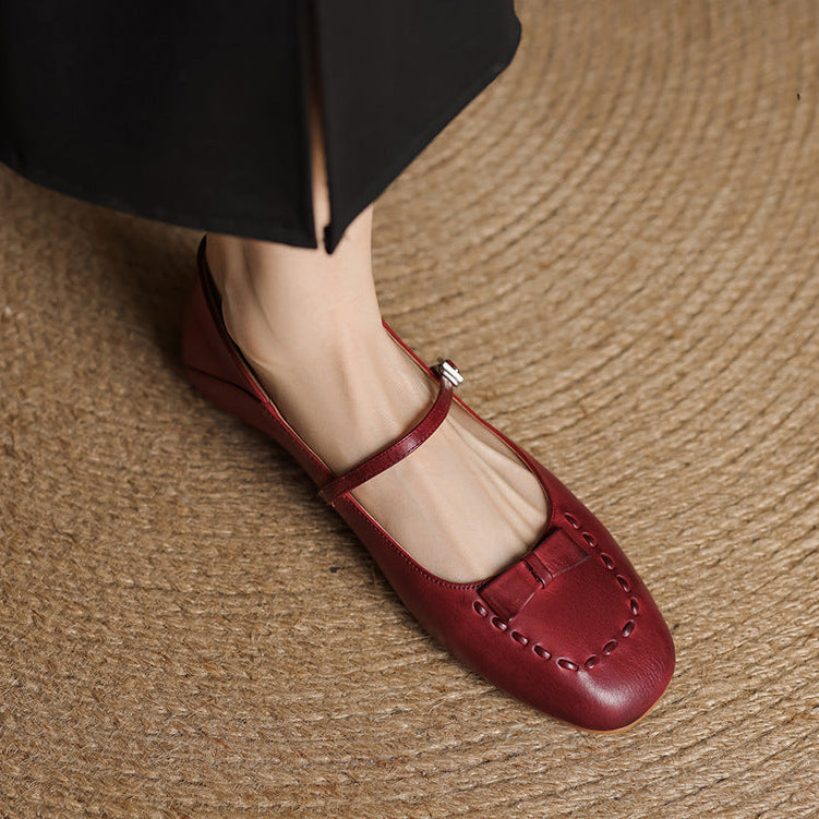 Leva Genuine Leather Flats