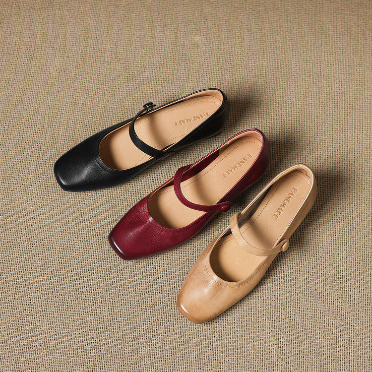 Emel Genuine Leather Flats