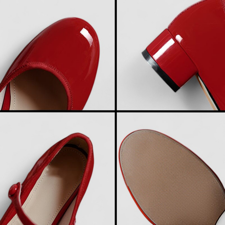 Marjorie | Patent Mary Jane Block Heels