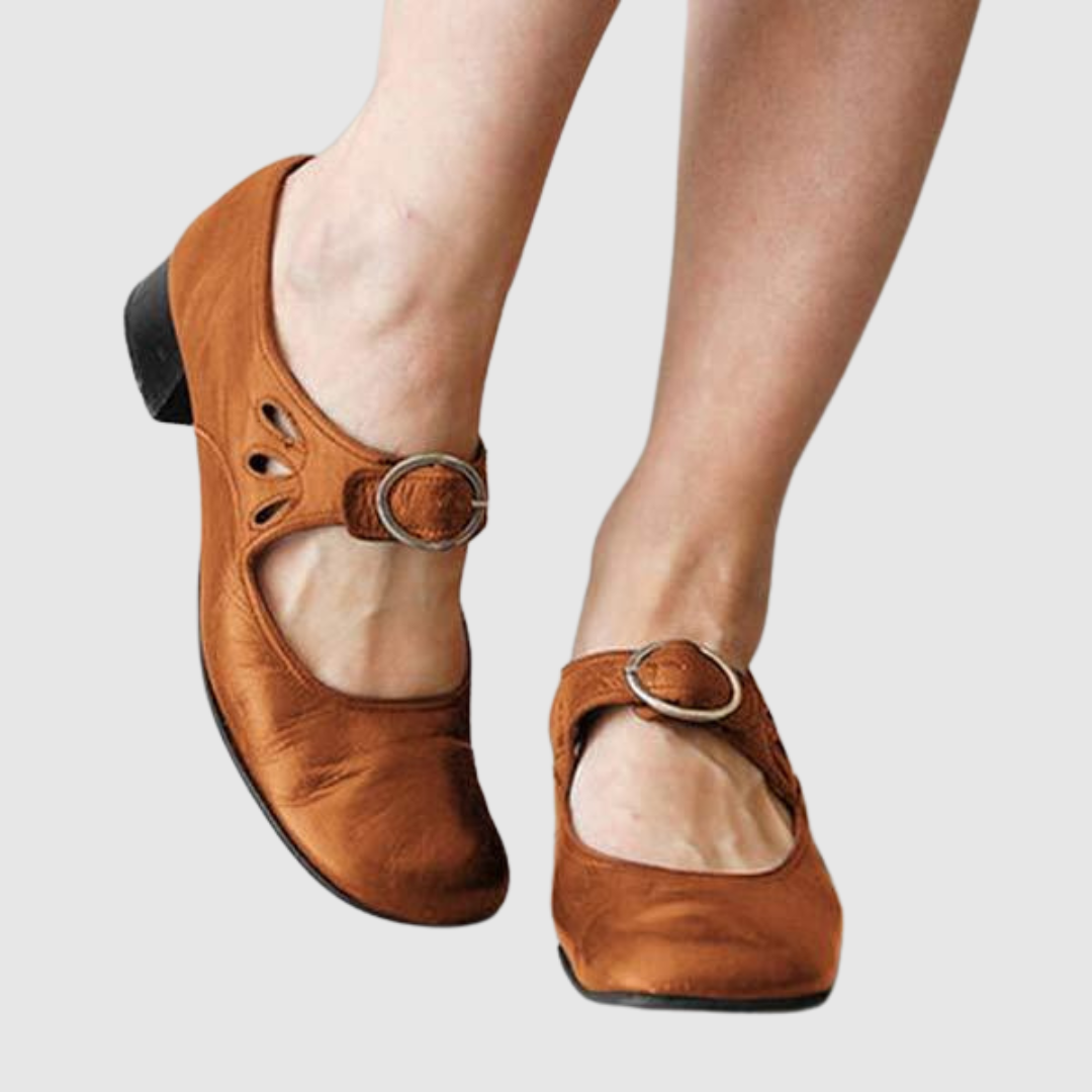 Daisy | Leather Mary Jane Flats