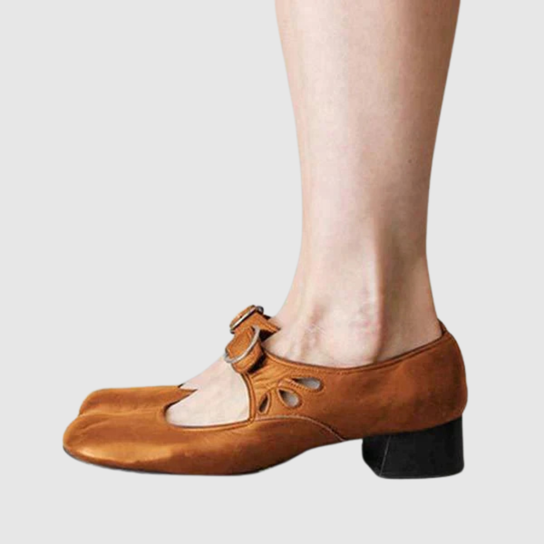 Daisy | Leather Mary Jane Flats