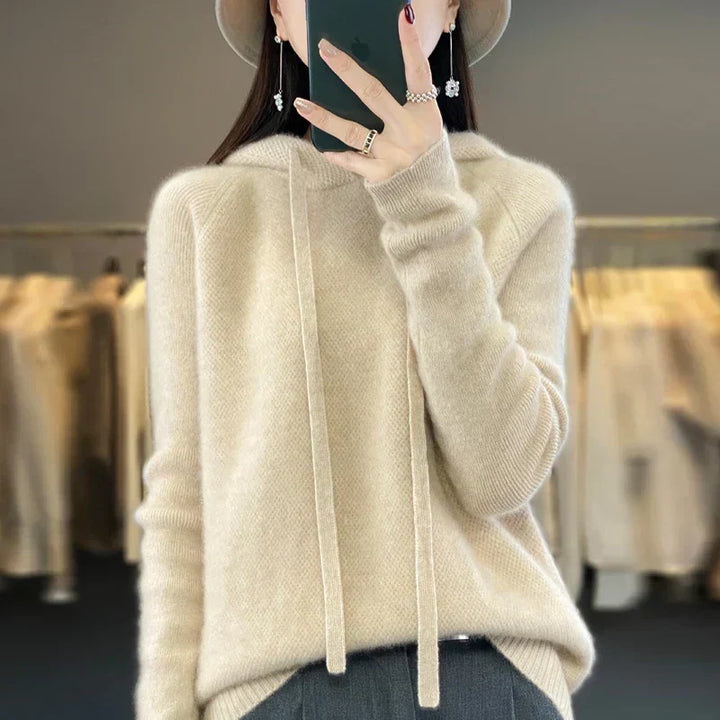 Kerry | Fluffy Knit Hoodie