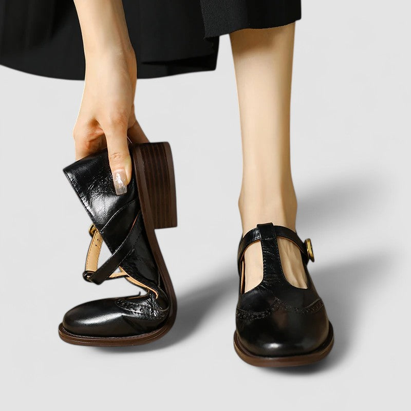 Phyllis | Two-Tone Brogue Mary Janes
