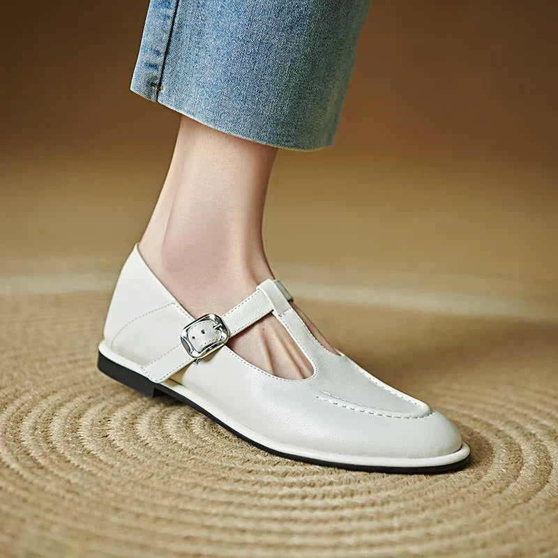 Fenella | T-Bar Low Heel Pumps
