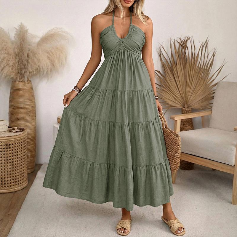Women's Halter Neck Maxi Dress