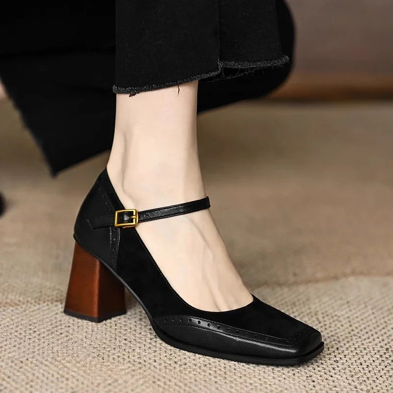 Marguerite | Vintage Buckle Heels