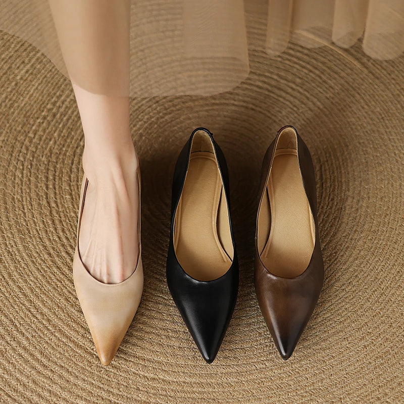 Avine Genuine Leather Flats