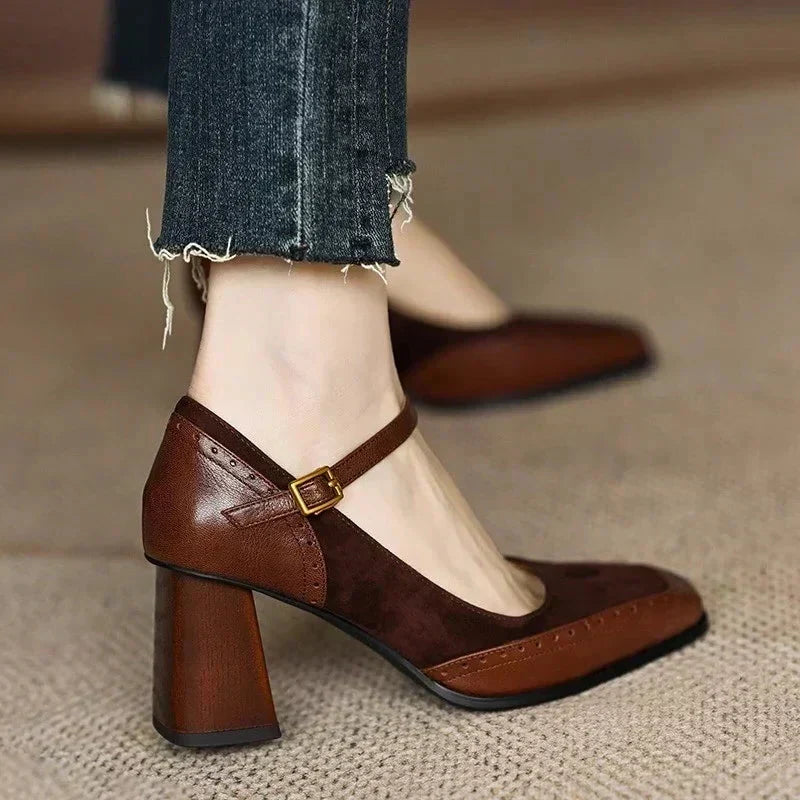 Beatrix | Square-Toe Block Heel Pumps