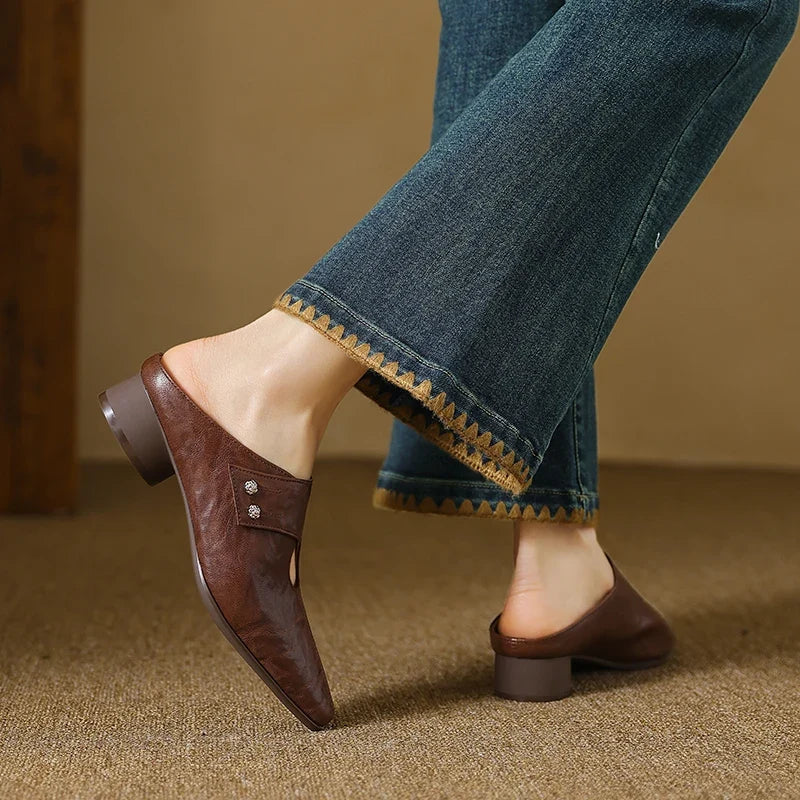Maud | Pointed Slip-On Mules
