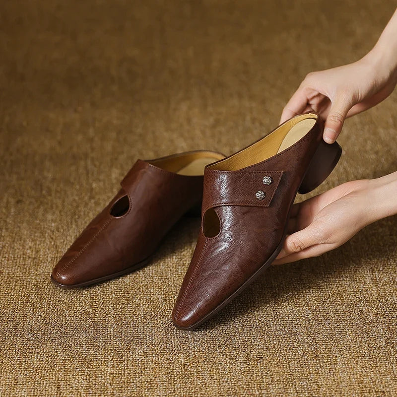 Maud | Pointed Slip-On Mules