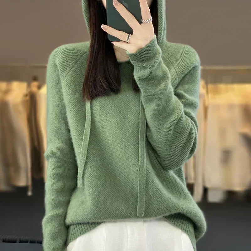 Kerry | Fluffy Knit Hoodie