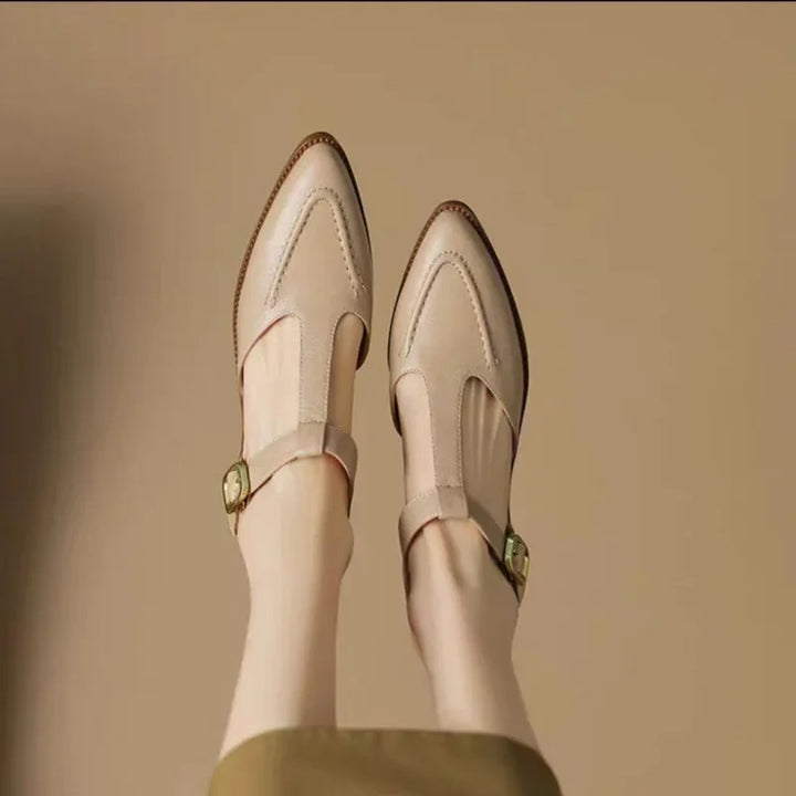 Gianna | Buckle T-Strap Shoes