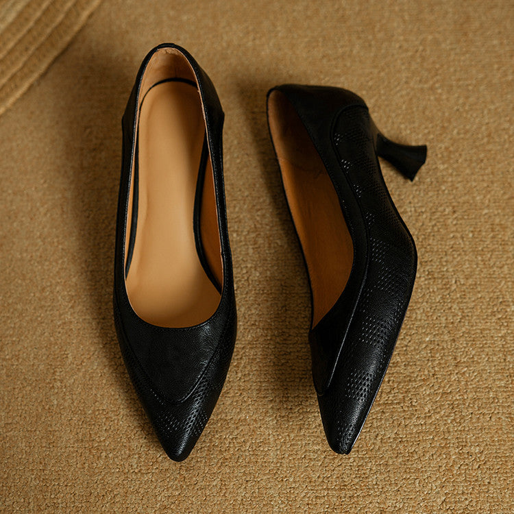 Belle Genuine Leather Heels