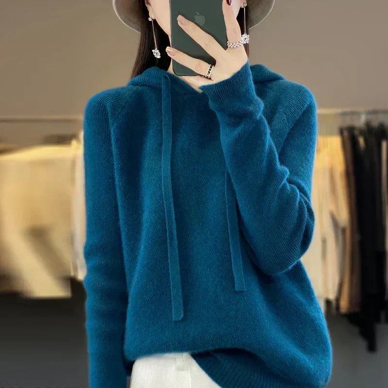 Kerry | Fluffy Knit Hoodie