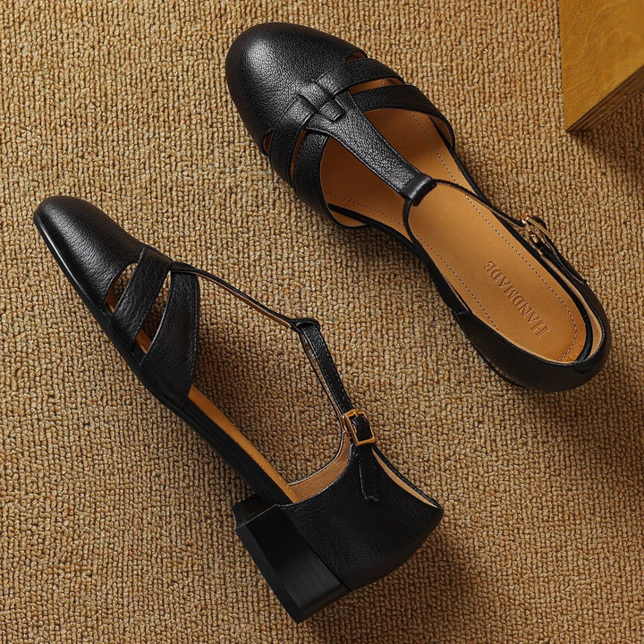 Joan | T-Bar Low Heel Shoes