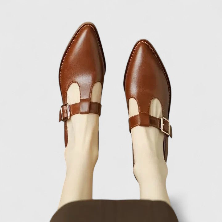 Ursula | Pointed Mary Jane Flats