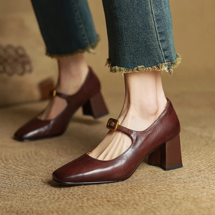 Luisa Genuine Leather Heels