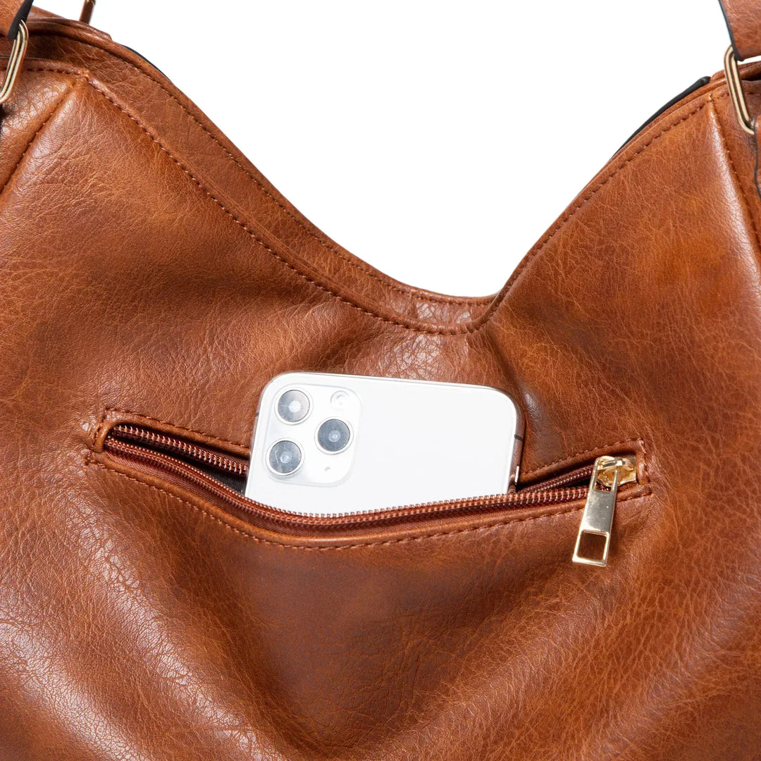 Nellie’s Chic Leather Shoulder Bag | Elegant Sophistication