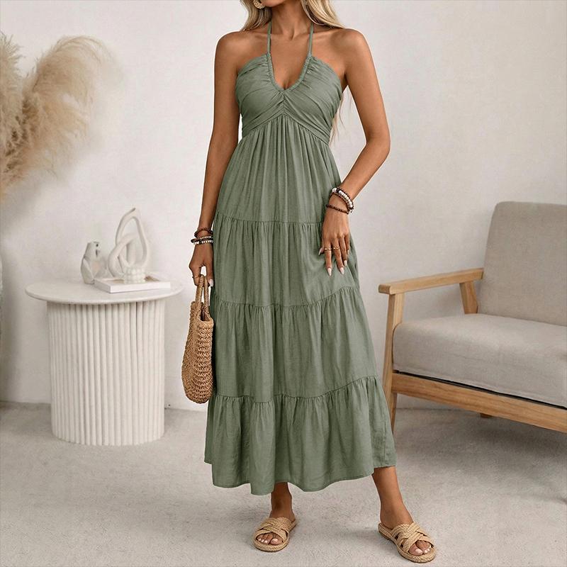 Women's Halter Neck Maxi Dress