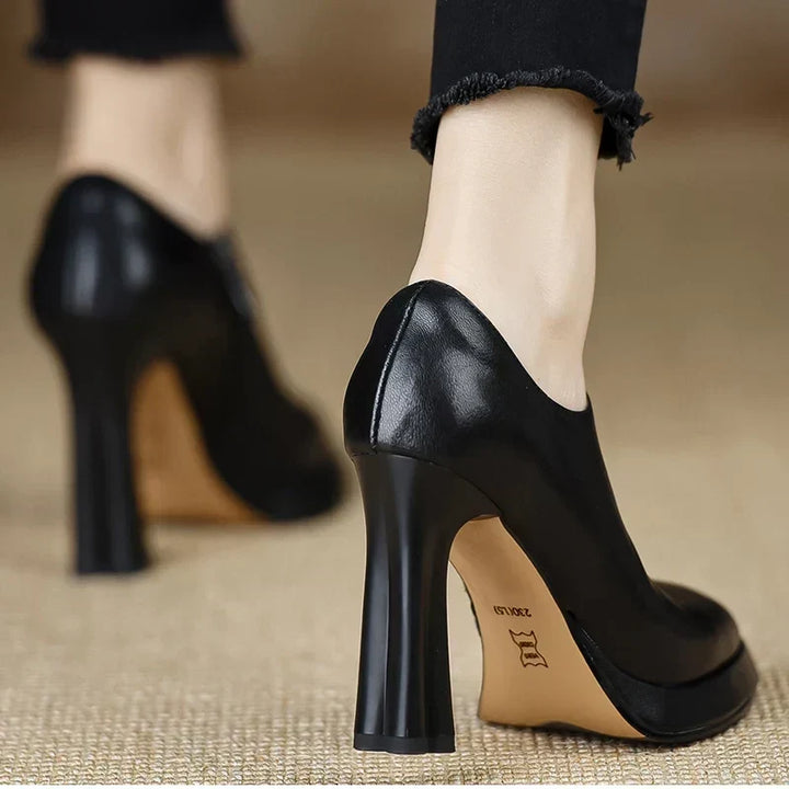 Evelyn | Pointed-Toe Block Heels